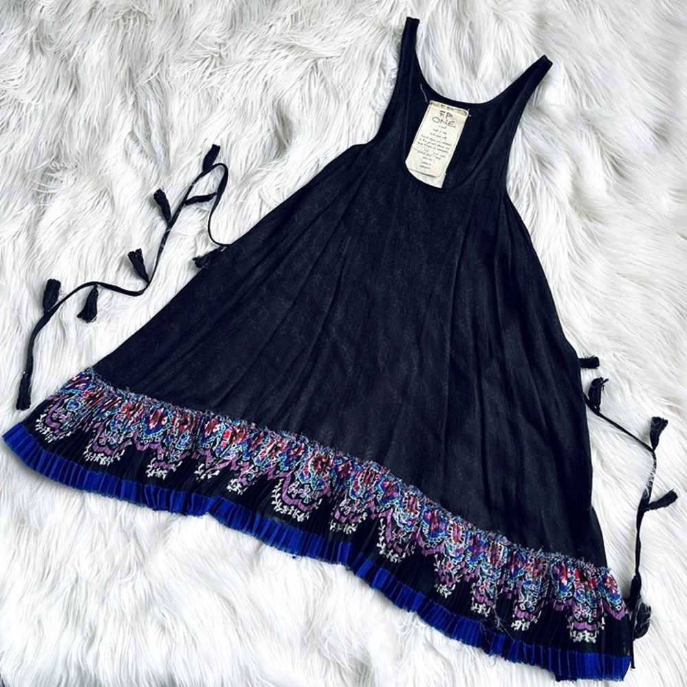 Free People ONE Festival Night Dress Black Floral - image 2