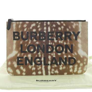 BURBERRY London  LONDON Leopard Clutch Bag Pouch B