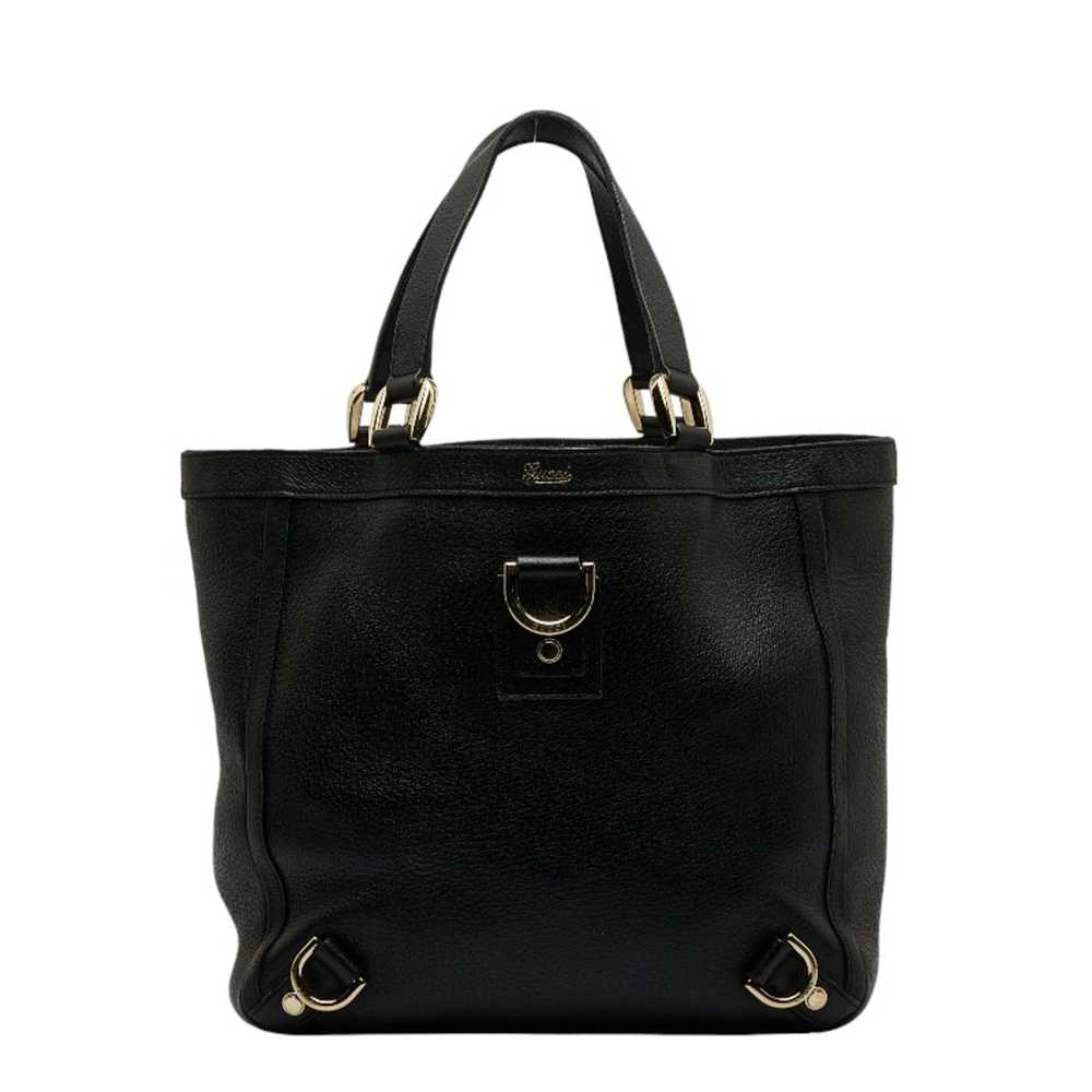 GUCCI Abbey Handbag Tote Bag 130739 Black Leather… - image 1