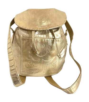MOSCHINO Vintage champagne gold leather backpack, 