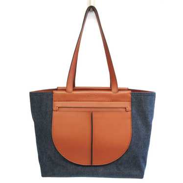 TOD'S Women's Denim,Leather Handbag Brown,Navy - image 1