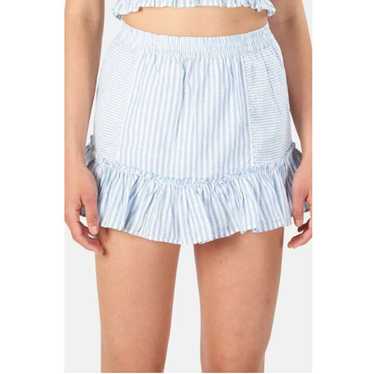 LoveShackFancy LoveShackFancy Ruffle Hem Pinstripe