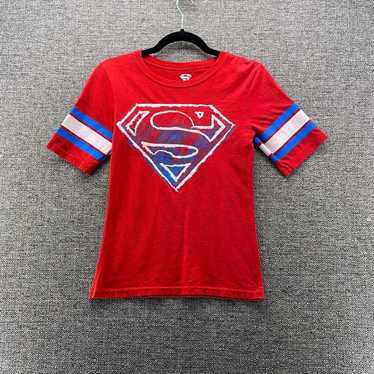 Dc Comics Superman Shirt Girls Small Red Graphic T