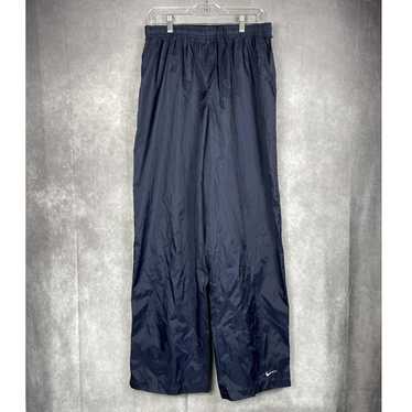 Vintage Nike Nylon Joggers Sweatpants Mens L Navy Blue Track Pants