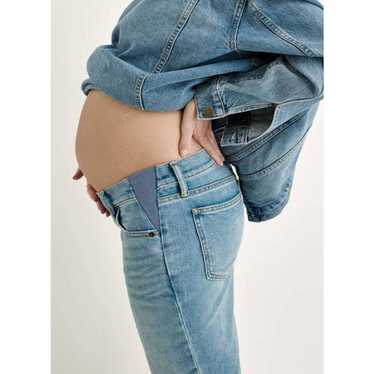 HATCH X CURRENT/ELLIOTT kick flare outlet crop maternity jeans in kyte 29