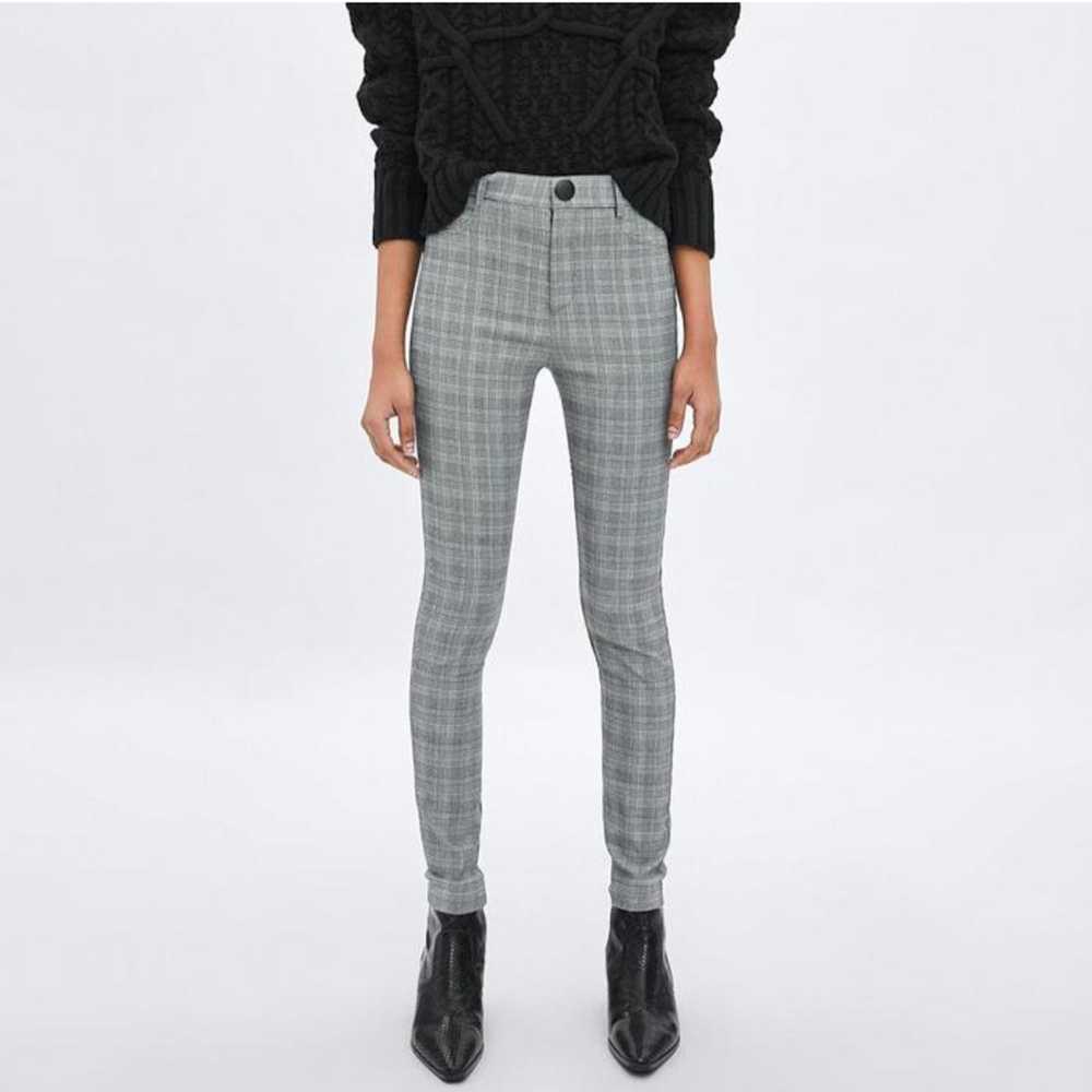 Streetwear × Zara Zara Plaid Leggings pants. Wome… - image 1