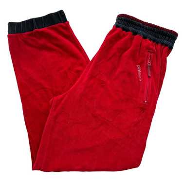 90s Y2K Juicy Couture Velour Pants Wide Leg Pink Sweatpants Womens XL