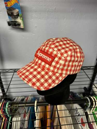 Supreme Supreme Gingham Camp Cap Red OS