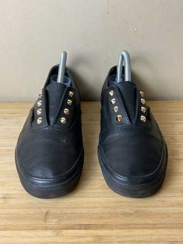 Vans Vans 721356 Black Leather Studded Slip On Sn… - image 1