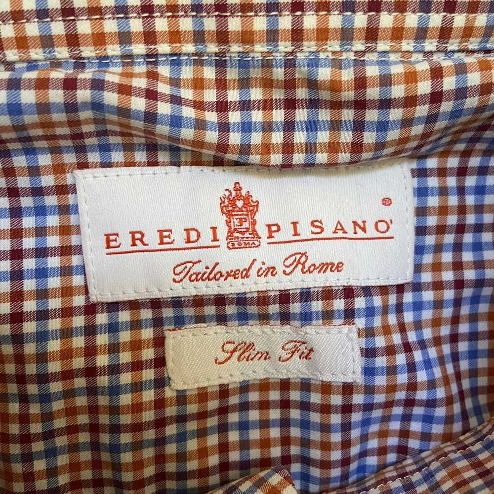 Eredi Pisano Eredi Pisano Slim Fit Plaid Button U… - image 7