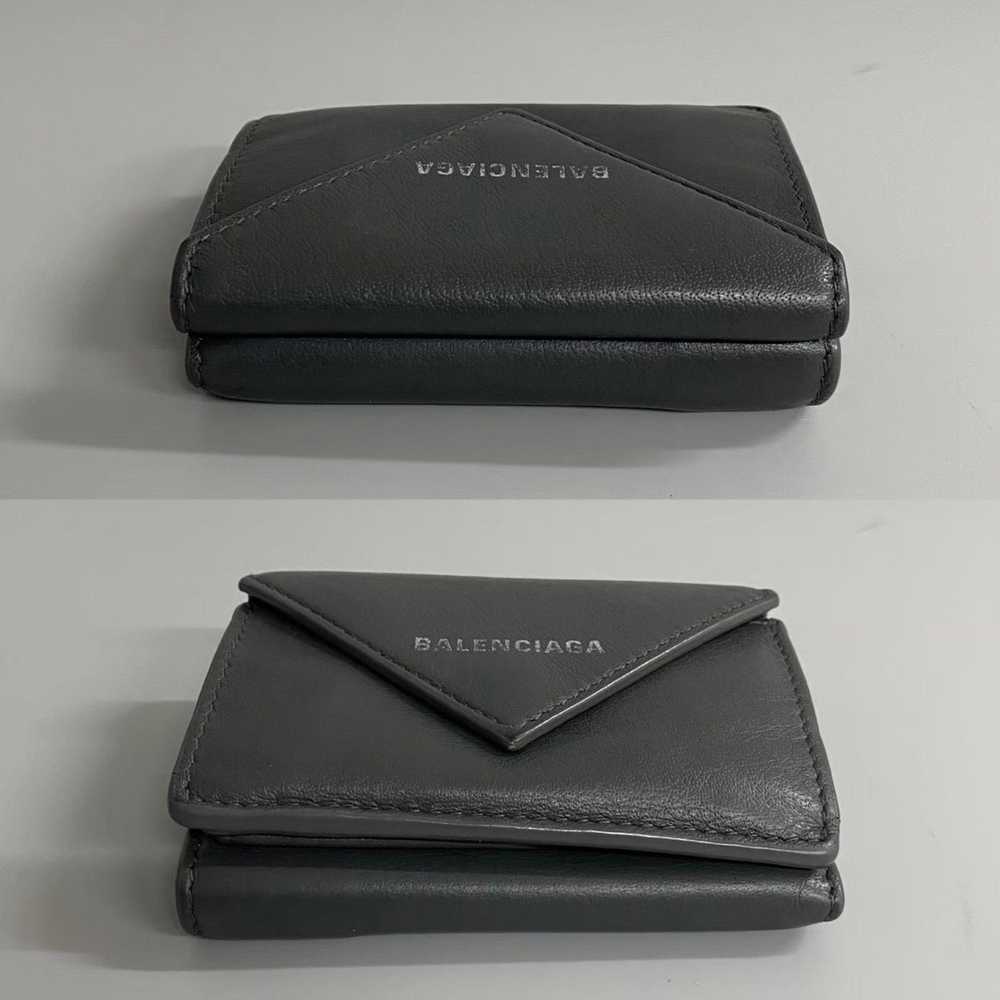 Balenciaga BALENCIAGA Logo Paper Mini Wallet Leat… - image 6