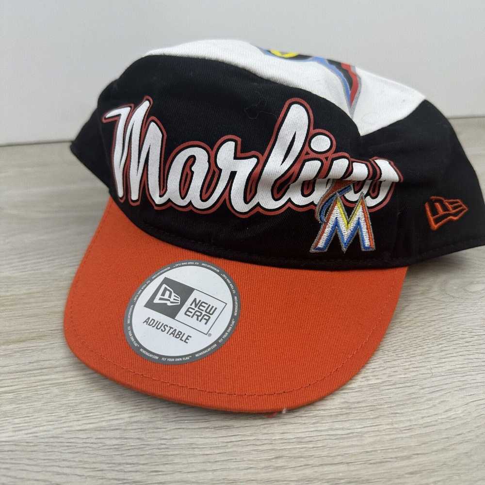 New Era Miami Marlins Hat New Era Hat Black Snapb… - image 2