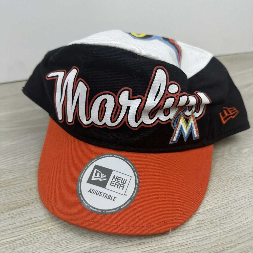 New Era Miami Marlins Hat New Era Hat Black Snapb… - image 3