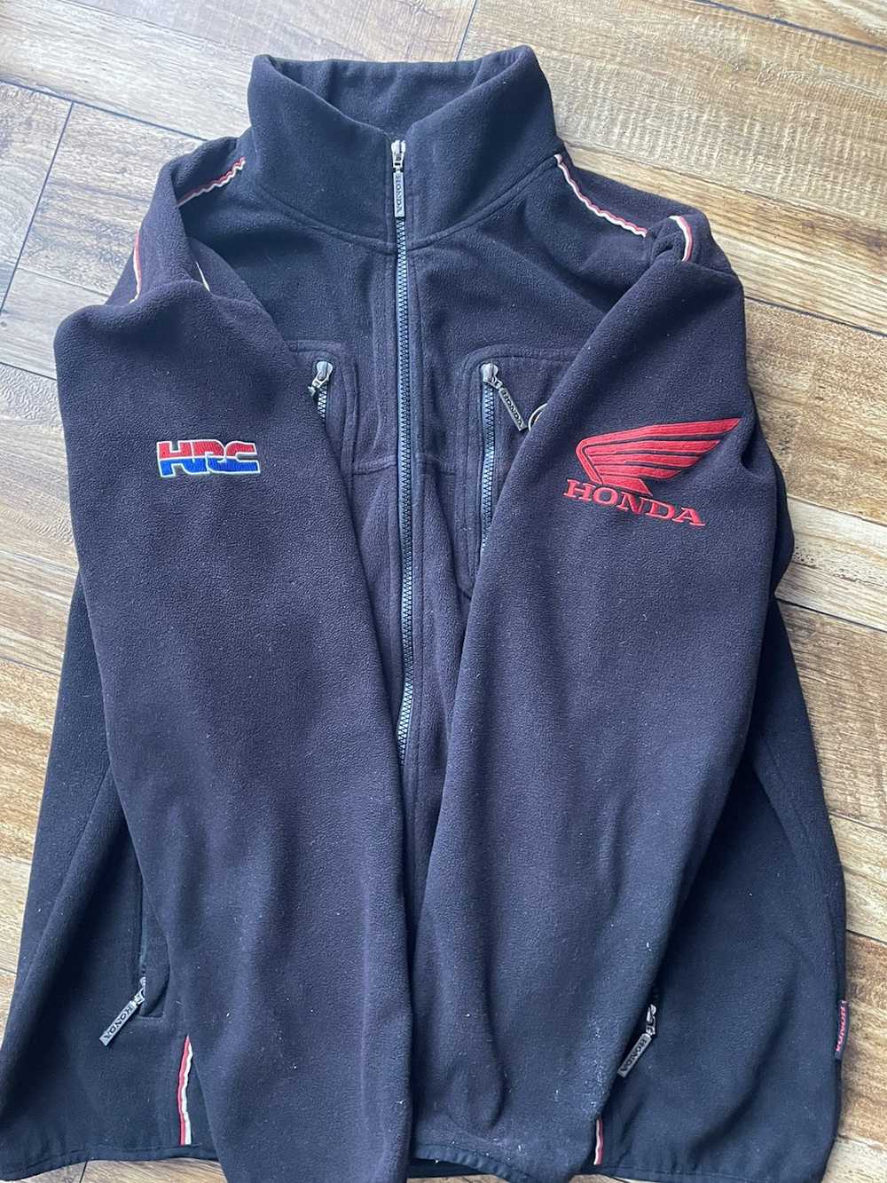 Honda × Racing × Vintage 🔥HONDA RACING Fleece zi… - image 4