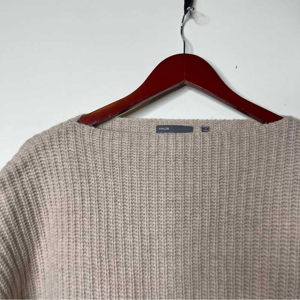 Vince Vince oatmeal cream scoop neck knit sweater… - image 4