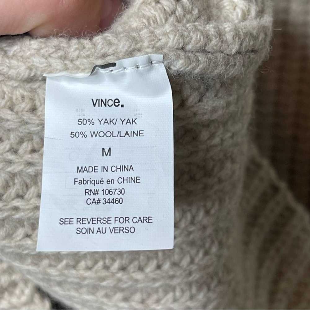 Vince Vince oatmeal cream scoop neck knit sweater… - image 8