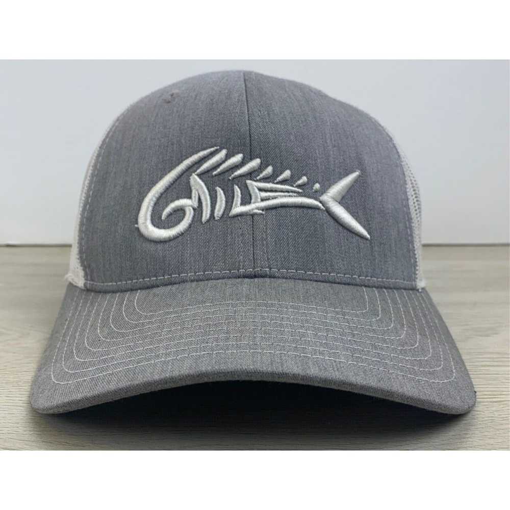 Other Fish Hat Skeleton Fish Hat Gray Snapback Ad… - image 1