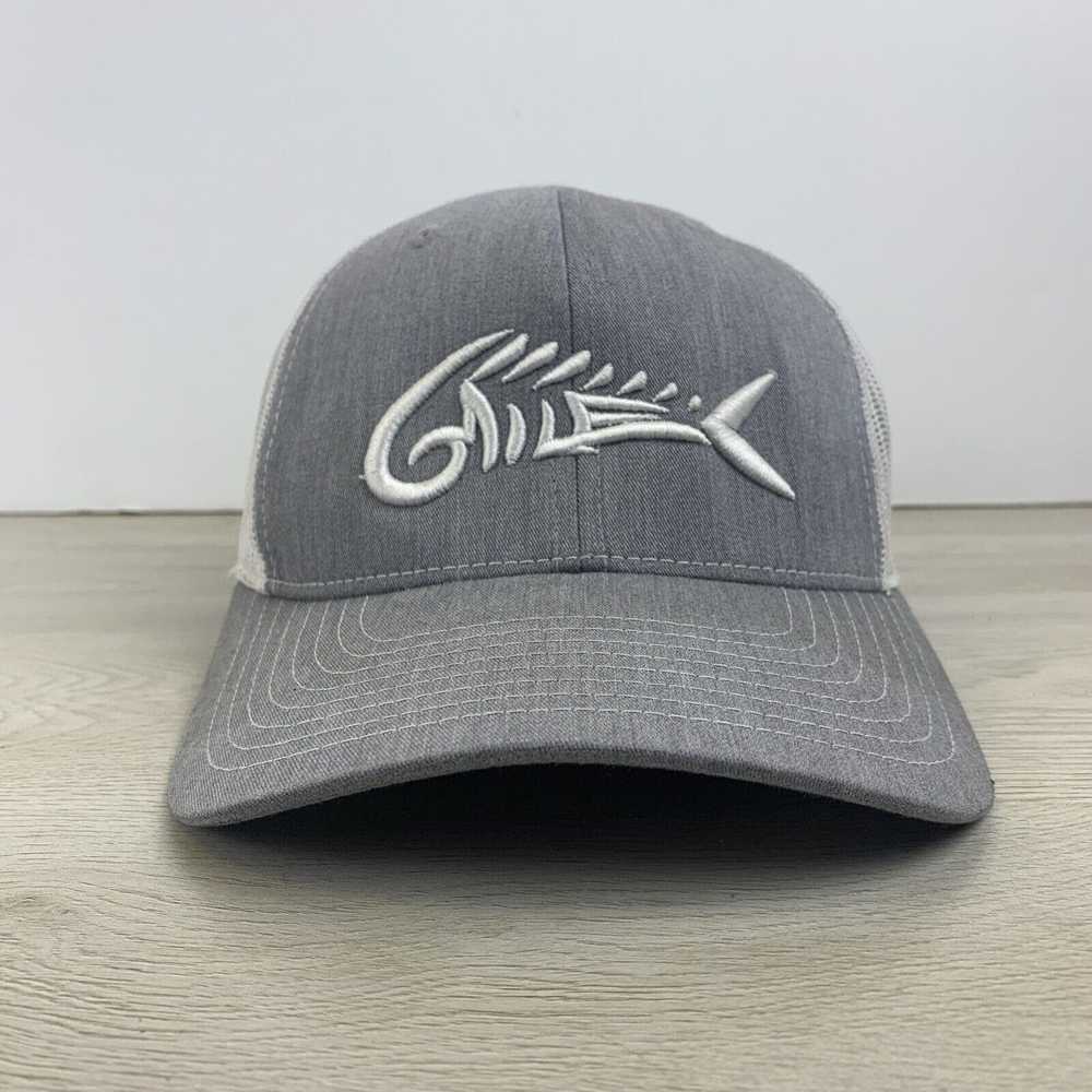 Other Fish Hat Skeleton Fish Hat Gray Snapback Ad… - image 2