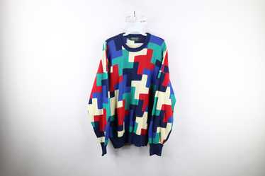 Vintage Vintage 90s Coogi Style Rainbow Knit Cosb… - image 1