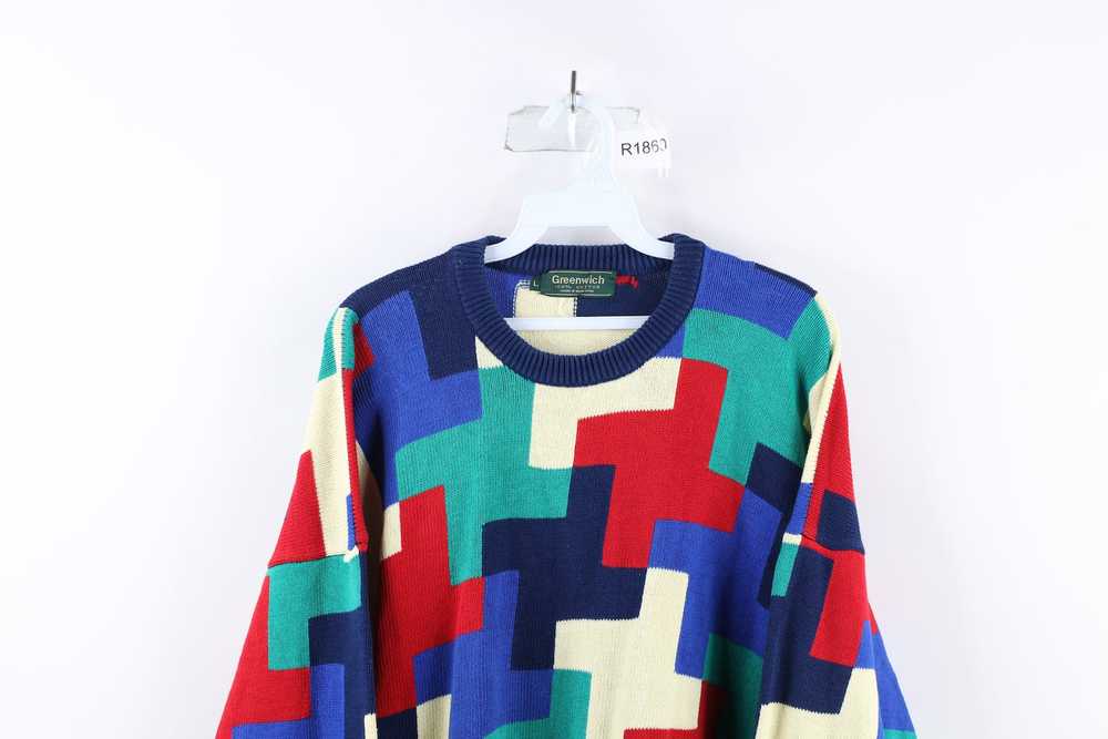 Vintage Vintage 90s Coogi Style Rainbow Knit Cosb… - image 2