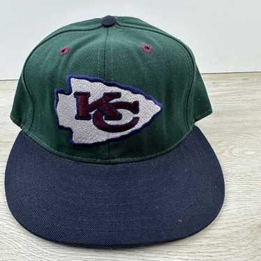 Vintage Team NFL Black Leather Kansas City Chiefs Strapback Hat Adult -  Shop Thrift KC