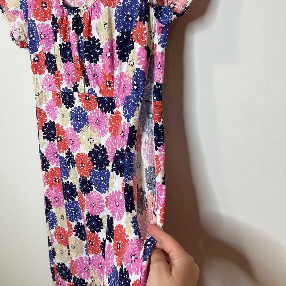Boden women’s size 4 tshirt dress floral shirt sl… - image 3