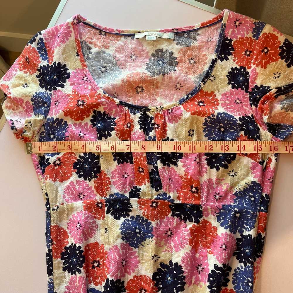 Boden women’s size 4 tshirt dress floral shirt sl… - image 7