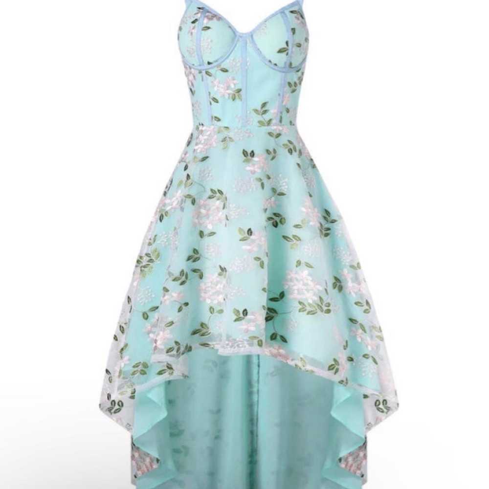 1950S FLORAL EMBROIDERY DRESS( M ) - image 1