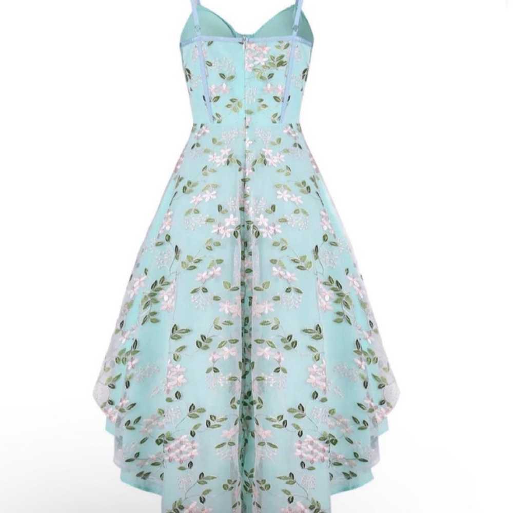 1950S FLORAL EMBROIDERY DRESS( M ) - image 2