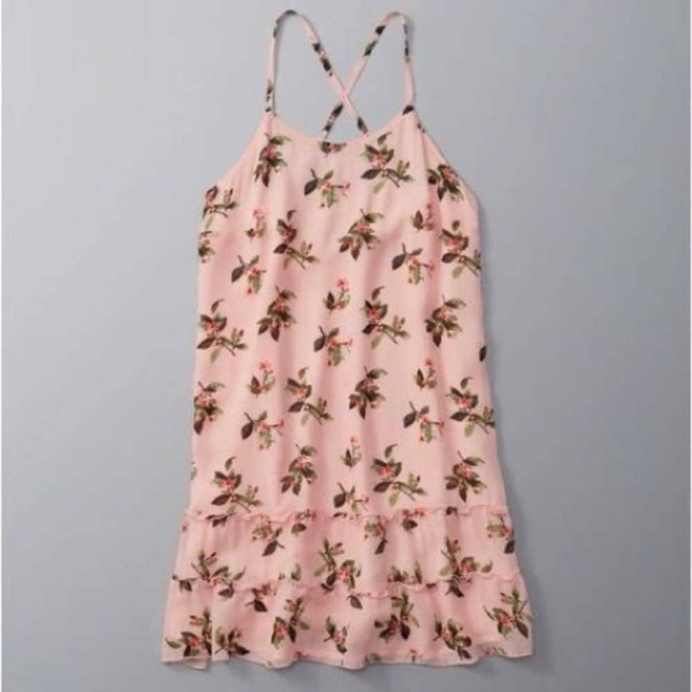 Abercrombie Pink Floral Ruffle Tiered Mini Dress - image 3