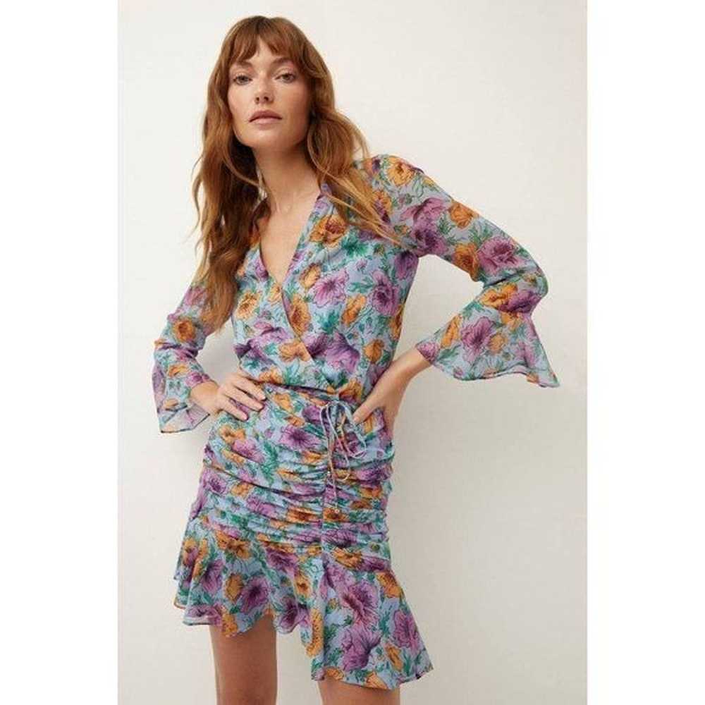 Veronica Beard Sean Floral-Printed Ruched Dress S… - image 2
