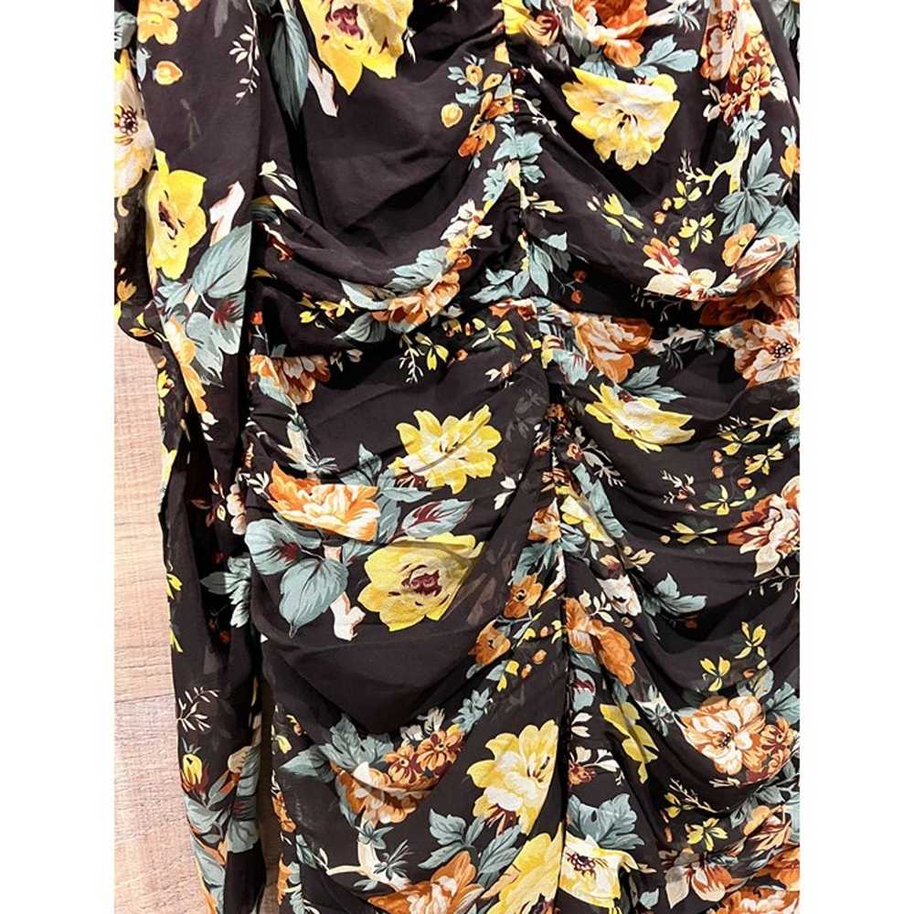 NWOT VERONICA BEARD "Hedera" Brown Floral Silk Ch… - image 4