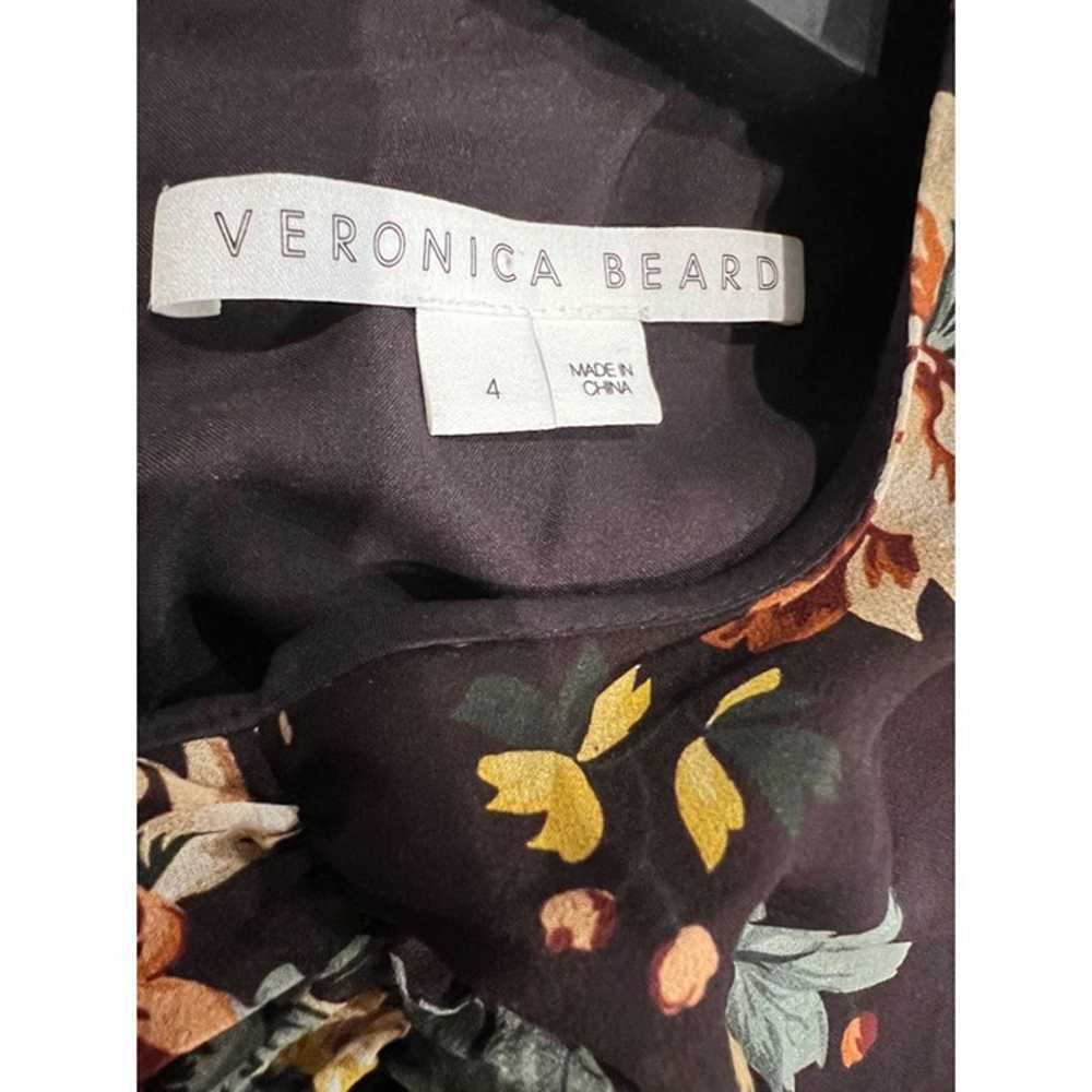 NWOT VERONICA BEARD "Hedera" Brown Floral Silk Ch… - image 8
