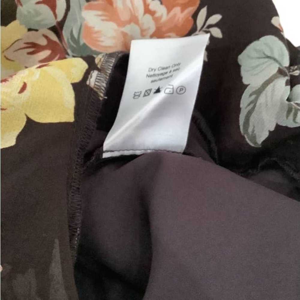 Veronica Beard Black Multicolor Floral Size 4 Ruc… - image 11