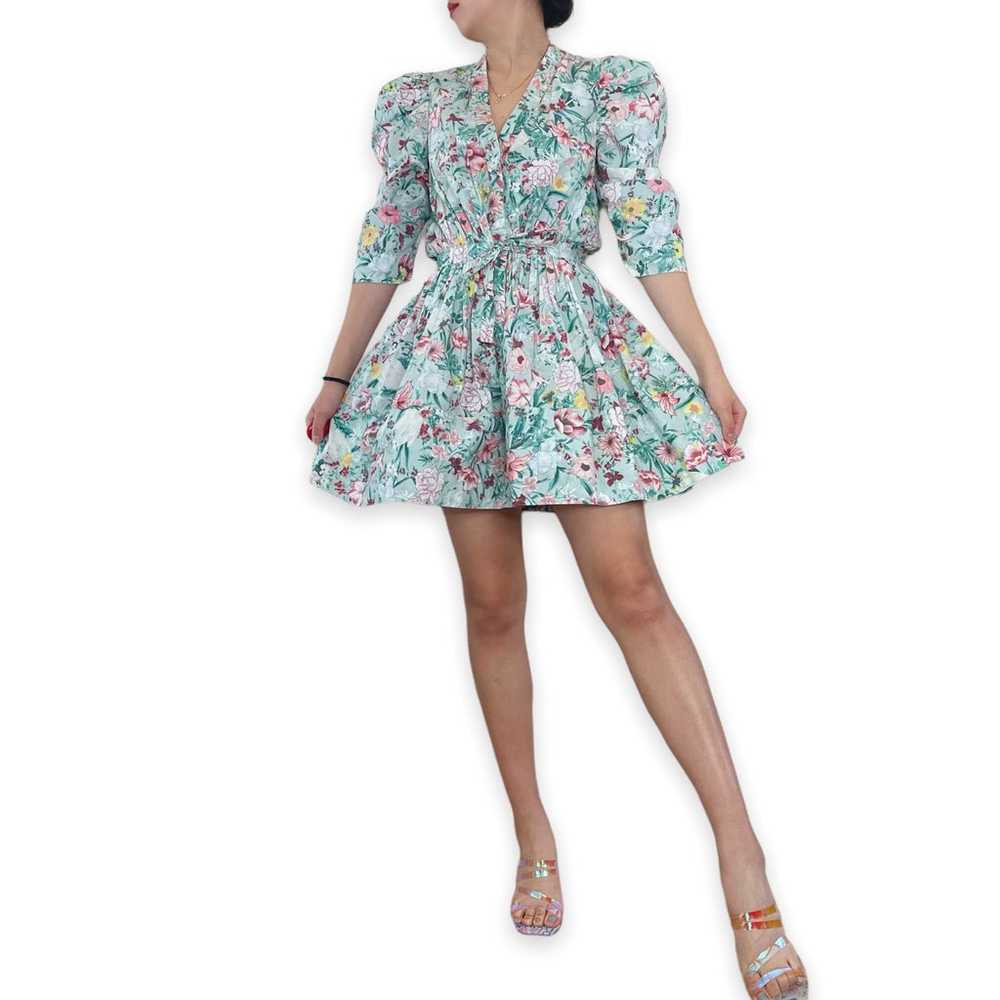 Ronny Kobo Puffsleeve Floral Meritti Dress Size S - image 12