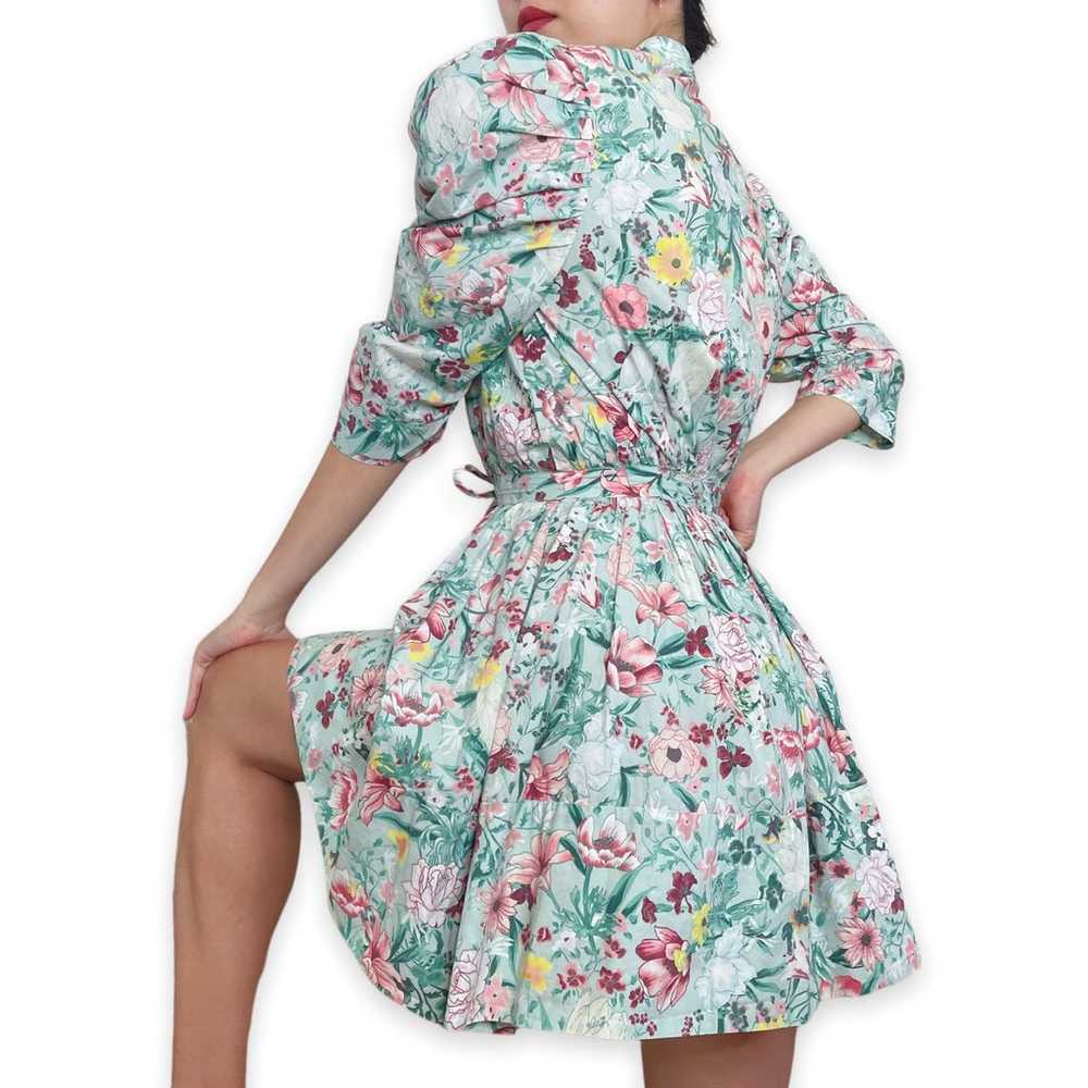 Ronny Kobo Puffsleeve Floral Meritti Dress Size S - image 2