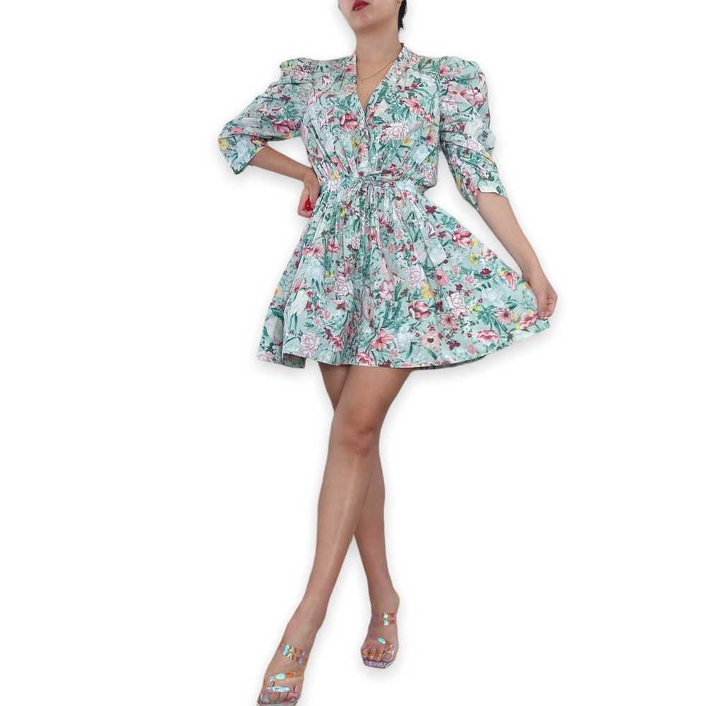 Ronny Kobo Puffsleeve Floral Meritti Dress Size S - image 3