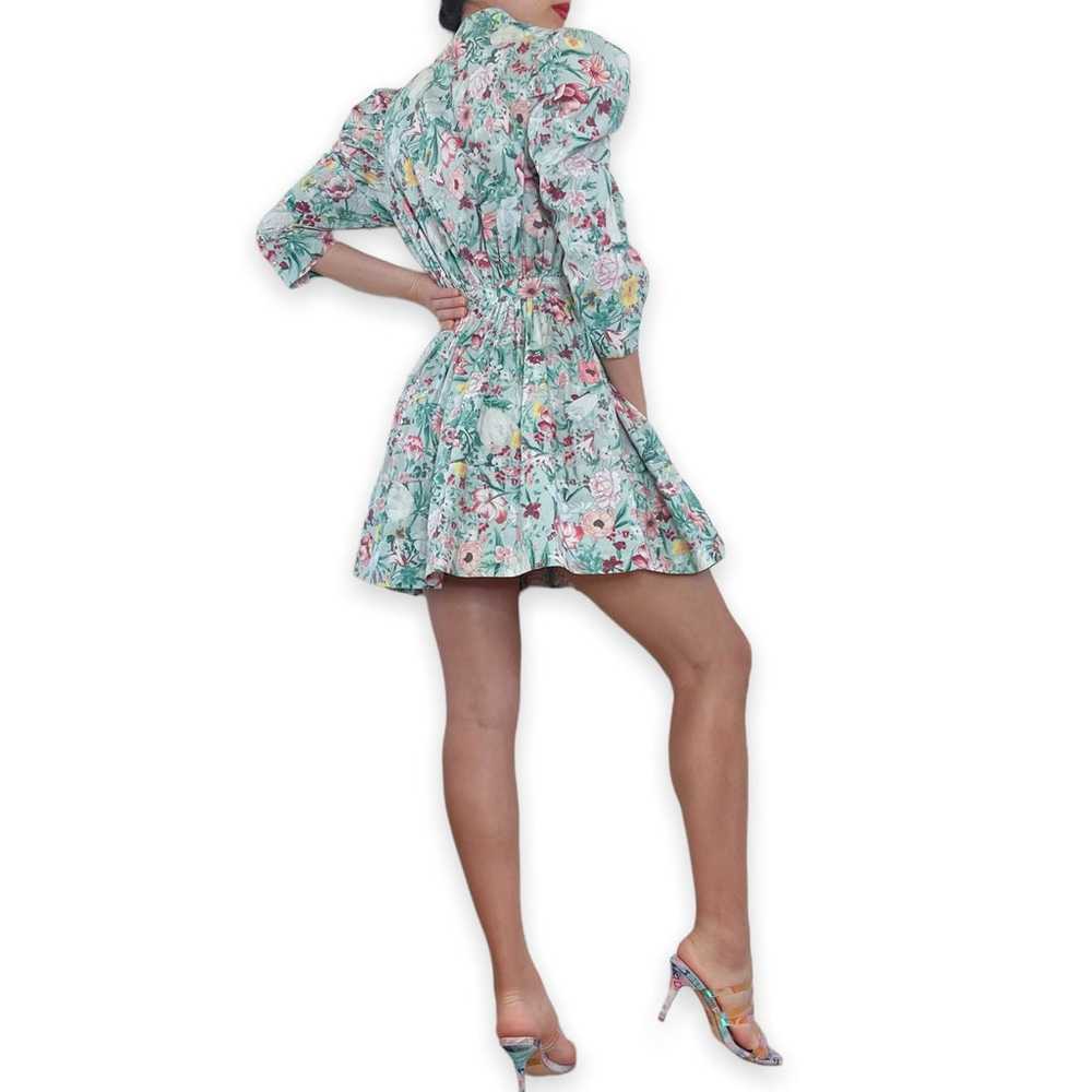 Ronny Kobo Puffsleeve Floral Meritti Dress Size S - image 4