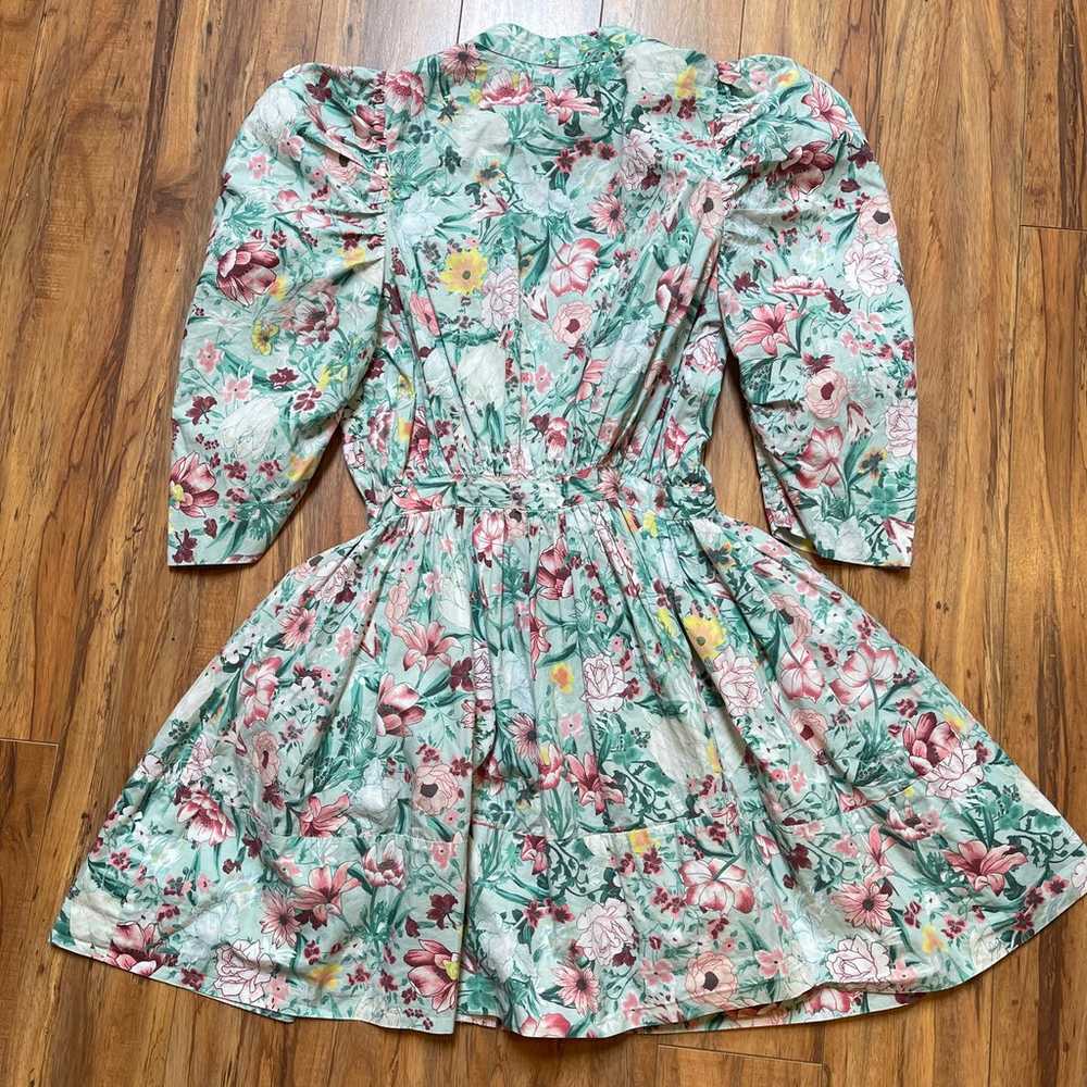 Ronny Kobo Puffsleeve Floral Meritti Dress Size S - image 7