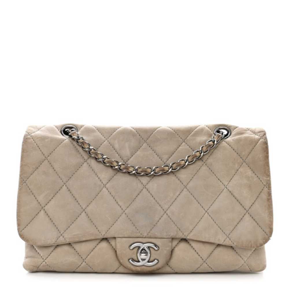 CHANEL Lambskin Quilted Jumbo Chanel 3 Flap Light… - image 1