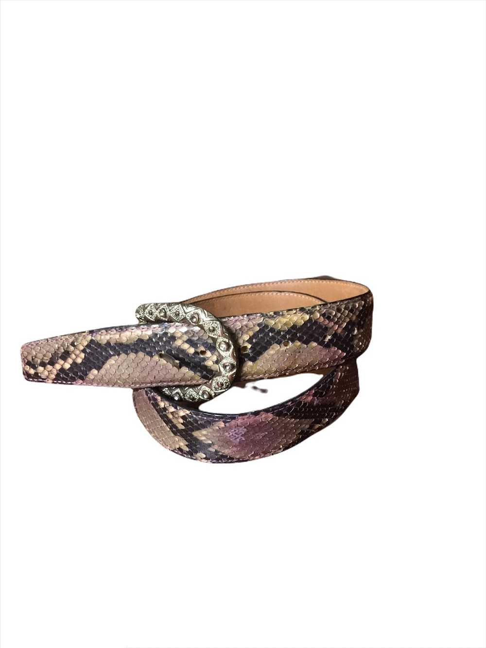 Italian Designers × Vintage Leather python belt - image 1