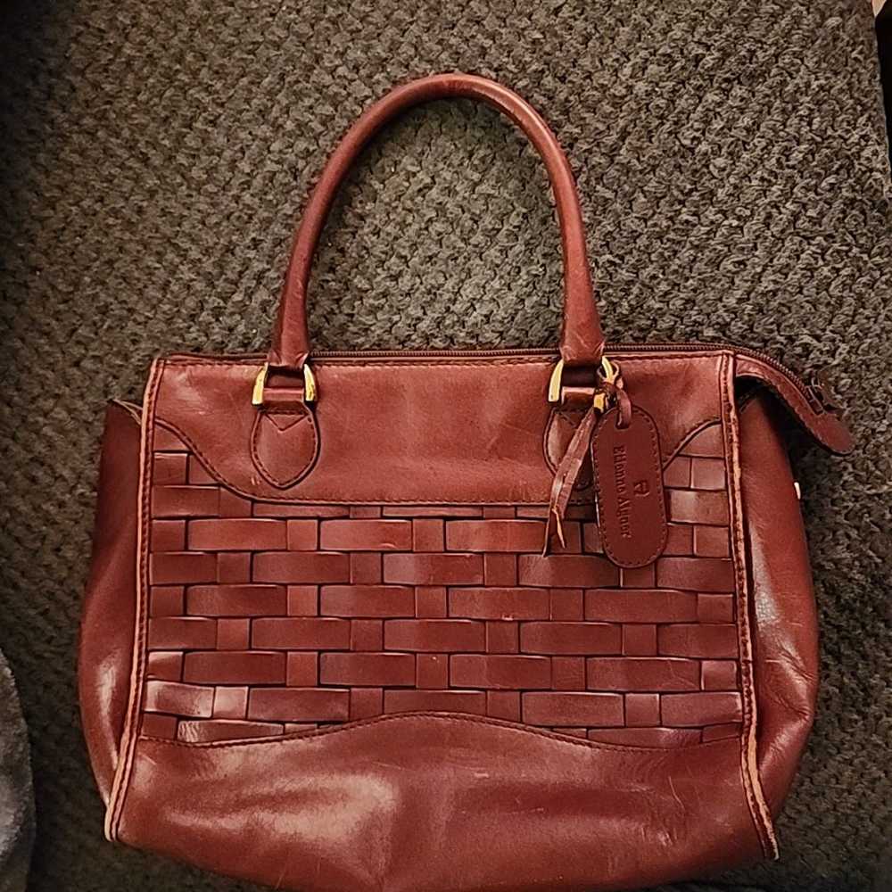 Vintage Entienne Aigner basket weave purse - image 1