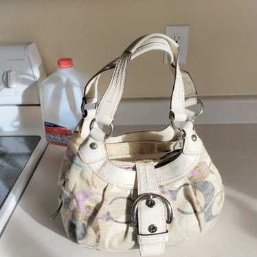 COACH SOHO LINEN LYNNE SHOULDER BAG PURSE - image 1