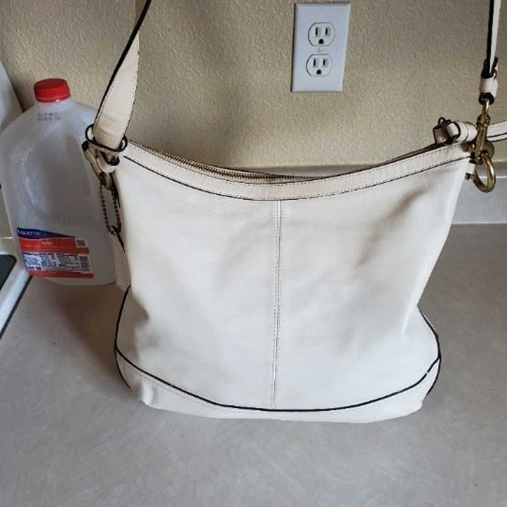 COACH GALLERY WHITE LEATHER SHOULDER BAG - image 5