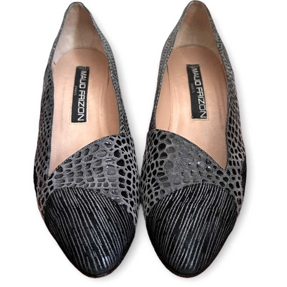 Maud Frizon Womens Heels 9 Black Grey Pumps Vinta… - image 4