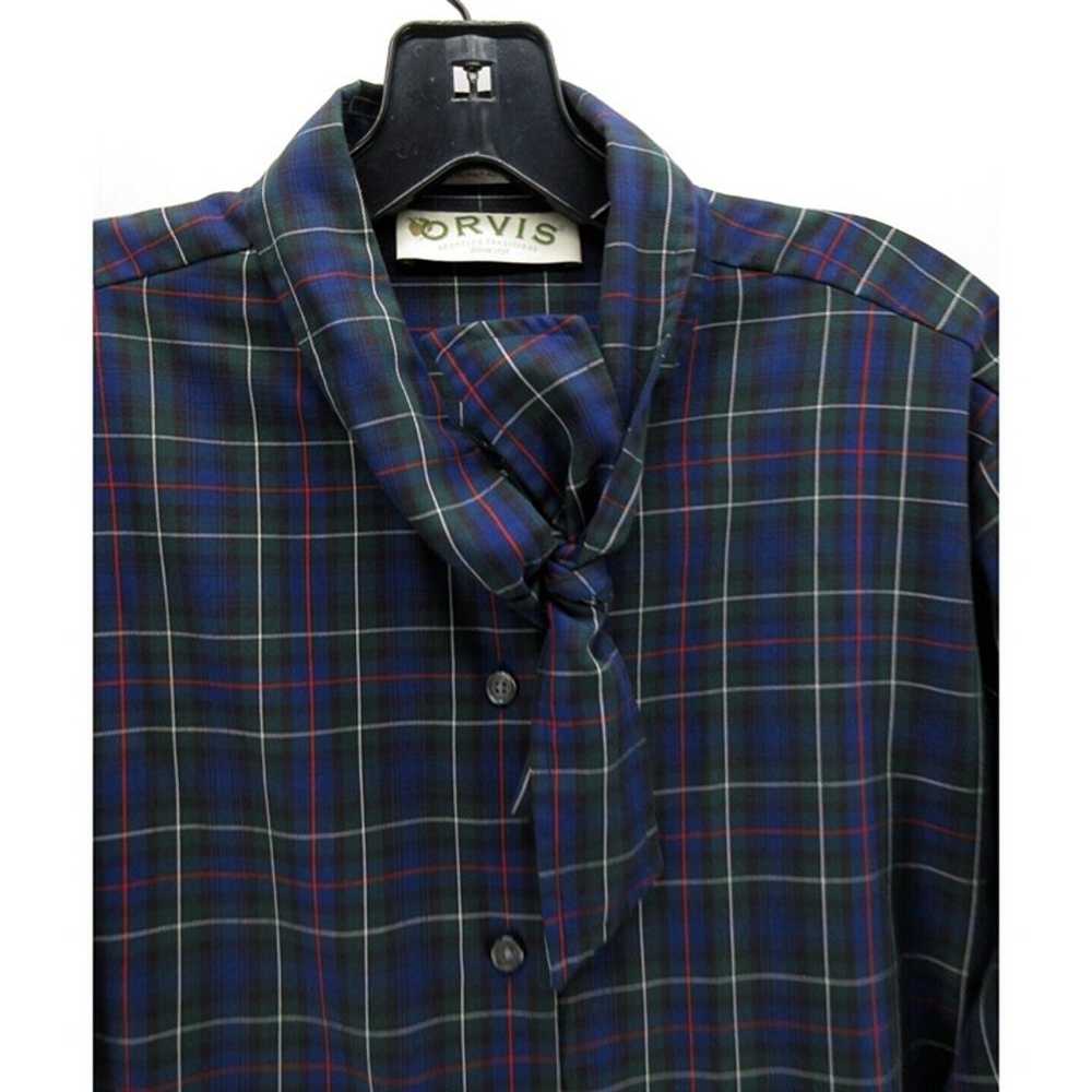 VINTAGE Orvis Shirt 16 Button Up Plaid Bow Peasan… - image 2