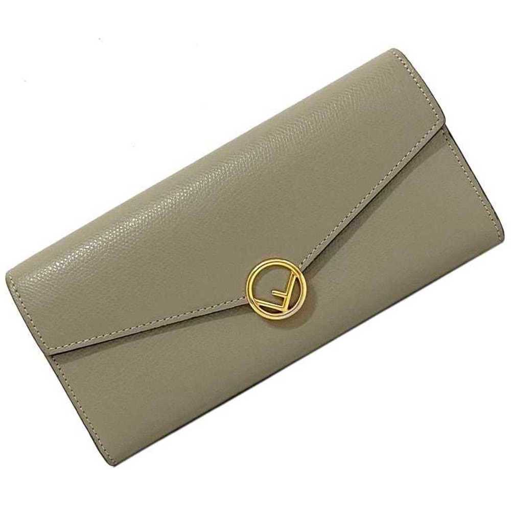 FENDI Bi-Fold Long Wallet Beige Gold Fizu 8M0251 … - image 1