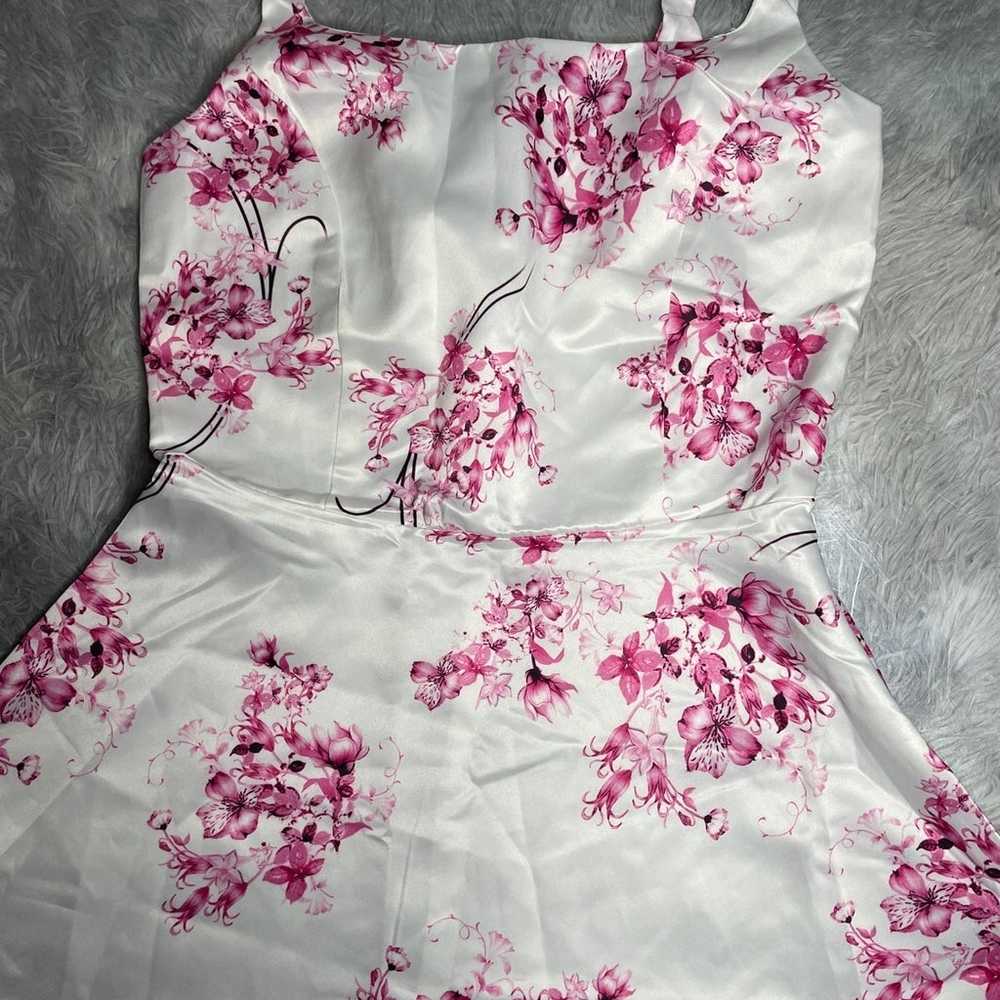 1950’s Pink Floral Swing Dress - image 2