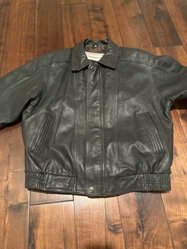 Perry Ellis × Vintage Vintage Leather Jacket Perr… - image 1