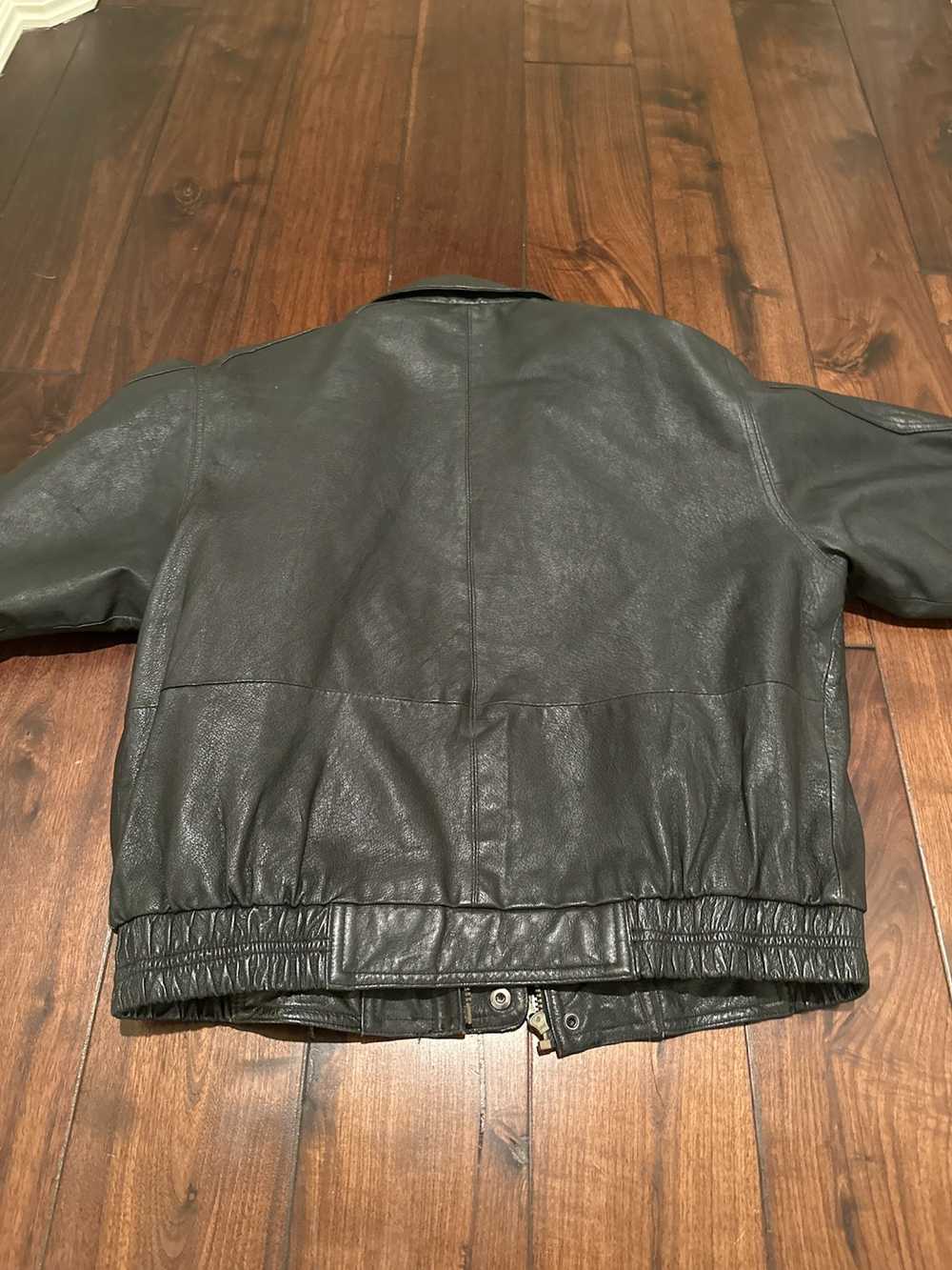 Perry Ellis × Vintage Vintage Leather Jacket Perr… - image 3
